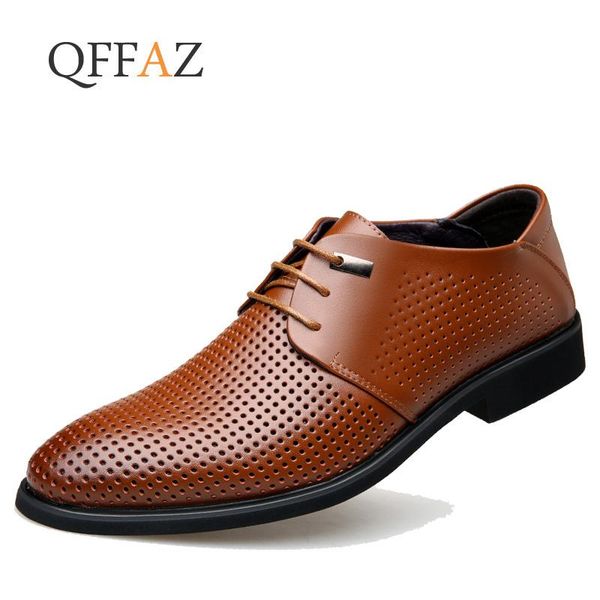 dress shoes qffaz summer men hollow out formal genuine leather quality breathable for business, Black
dress shoes qffaz summer men hollow out formal genuine leather quality breathable for business, Black