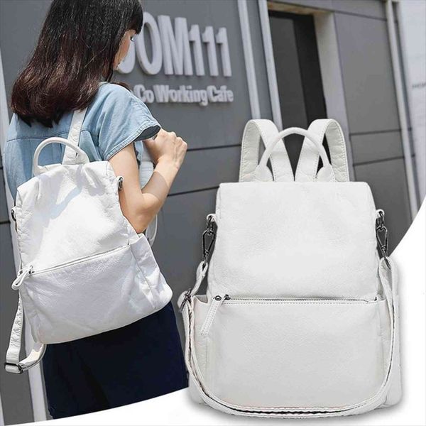 white leather backpack women shoulder bag for travel casual large capacity backpacks
white leather backpack women shoulder bag for travel casual large capacity backpacks