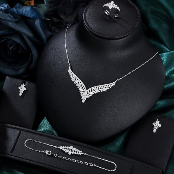 earrings & necklace godki luxury trendy shell flowers nigerian jewelry sets for women wedding cubic zircon cz dubai gold bridal set, Silver
earrings & necklace godki luxury trendy shell flowers nigerian jewelry sets for women wedding cubic zircon cz dubai gold bridal set, Silver