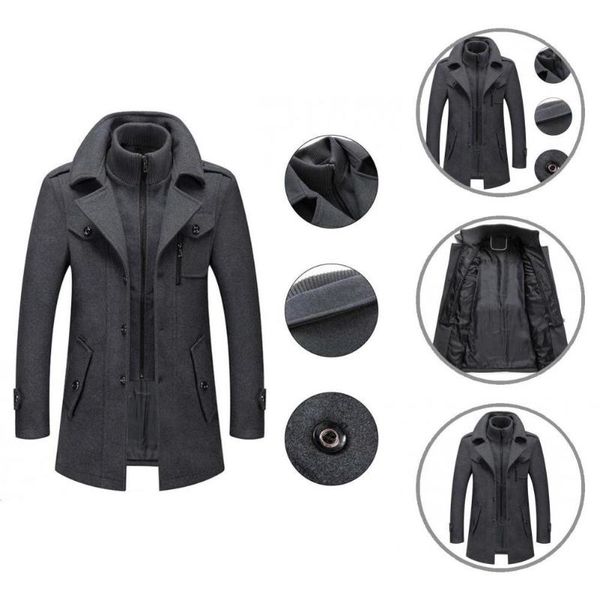 men's jackets temperament casual mid length pure color jacket streetwear men lapel for travel, Black;brown
men's jackets temperament casual mid length pure color jacket streetwear men lapel for travel, Black;brown