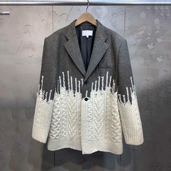 women's jackets lanmrem 2021 autumn fashion high street jacket patchwork contrast colors full sleeve single breasted loose wd24302l, Black;brown
women's jackets lanmrem 2021 autumn fashion high street jacket patchwork contrast colors full sleeve single breasted loose wd24302l, Black;brown