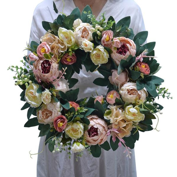decorative flowers & wreaths 1pcs simulation rose peony wreath rattan door garland farmhouse home wall hanging decoration wedding supplies
decorative flowers & wreaths 1pcs simulation rose peony wreath rattan door garland farmhouse home wall hanging decoration wedding supplies