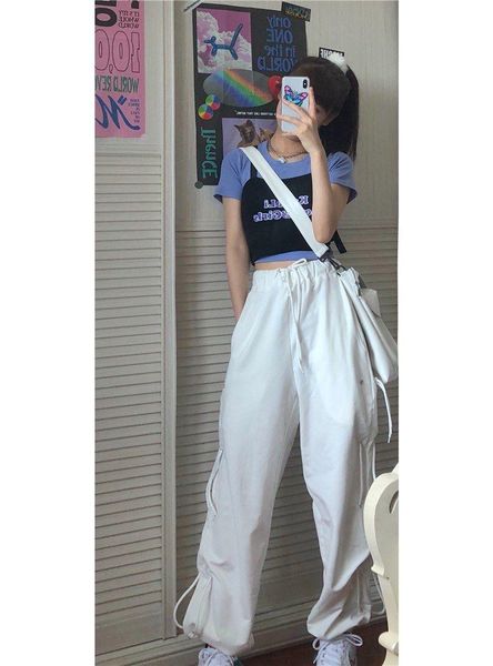 women's pants & capris hip hop straight jogger drawstring white loose sweatpants female 2021 streetwear sports trousers women, Black;white
women's pants & capris hip hop straight jogger drawstring white loose sweatpants female 2021 streetwear sports trousers women, Black;white