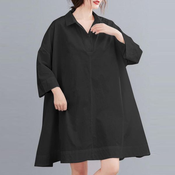 women's blouses & shirts loose lapel solid dresses vonda summer bohemian sundress baggy long sleeve dress women casual party holid, White
women's blouses & shirts loose lapel solid dresses vonda summer bohemian sundress baggy long sleeve dress women casual party holid, White