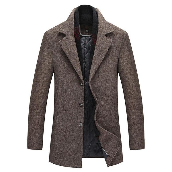 men's wool & blends men winter coat scarf lapel solid color thick pea male trench casual blend overcoat, Black
men's wool & blends men winter coat scarf lapel solid color thick pea male trench casual blend overcoat, Black
