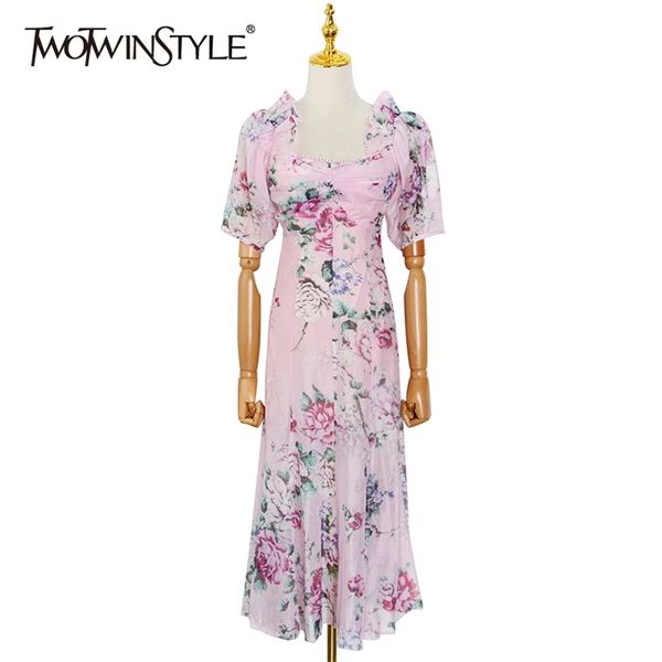 pink print dress for women square collar puff short sleeve high waist midi dresses female summer fashion style 210520, Black;gray
pink print dress for women square collar puff short sleeve high waist midi dresses female summer fashion style 210520, Black;gray