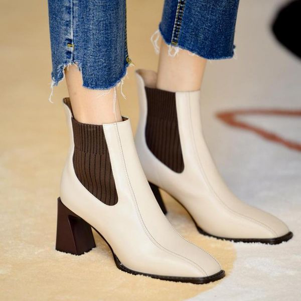 boots leather women fashion square toe ladies ankle for heels 2021 spring autumn shoes, Black
boots leather women fashion square toe ladies ankle for heels 2021 spring autumn shoes, Black