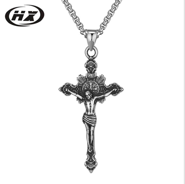 pendant necklaces catholic cross jesus necklace pirate axe blue whale retro titanium steel male alloy exaggeration hip hop, Silver
pendant necklaces catholic cross jesus necklace pirate axe blue whale retro titanium steel male alloy exaggeration hip hop, Silver