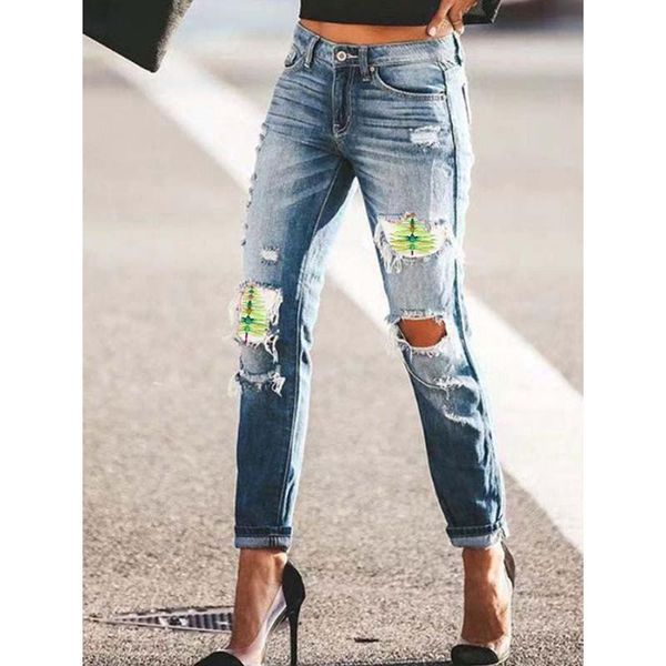 high waist street wear boyfriend jeans women's ripped leggings dragonfly print hole cargo pants trousers, Blue
high waist street wear boyfriend jeans women's ripped leggings dragonfly print hole cargo pants trousers, Blue