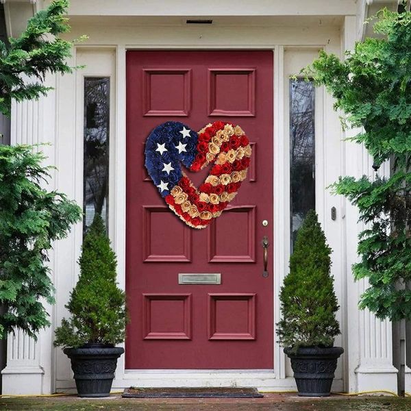 decorative flowers & wreaths american independence day heart wreath flag flower patriotic festive party supplies fourth of july front door d
decorative flowers & wreaths american independence day heart wreath flag flower patriotic festive party supplies fourth of july front door d