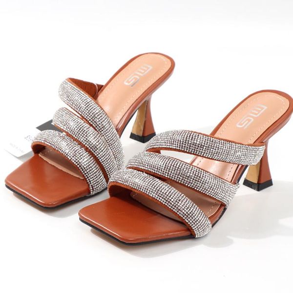 slippers women shoes rhinestone summer sandals slides zapatos de mujer shining crystal ladies high heel slim heels hy248, Black
slippers women shoes rhinestone summer sandals slides zapatos de mujer shining crystal ladies high heel slim heels hy248, Black