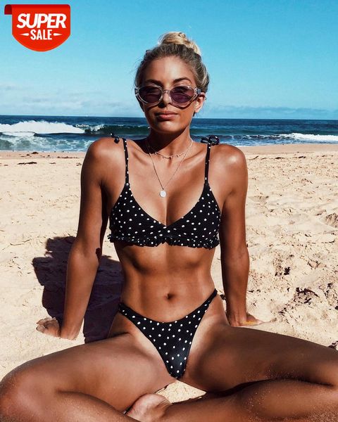 bathing suits ladies swimsuit polka dot print ruffled bikini split #5u6m, White;black
bathing suits ladies swimsuit polka dot print ruffled bikini split #5u6m, White;black