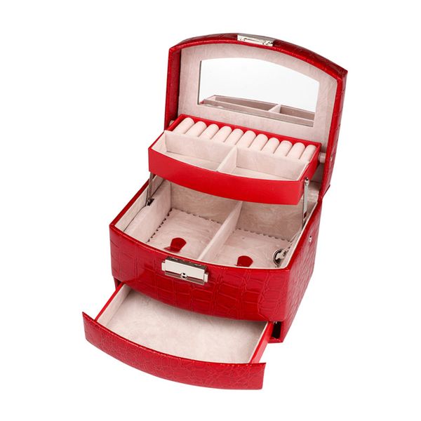 2021 new korean style 3 layers 6 colors pu jewelry box simple ring stud earrings leather jewelry box wholesale, Black;white
2021 new korean style 3 layers 6 colors pu jewelry box simple ring stud earrings leather jewelry box wholesale, Black;white