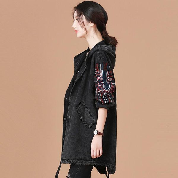vangull ladies denim jacket with embroidery women bf style long sleeve loose streetwear jeans jackets hooded coat plus size 200919, Black;brown
vangull ladies denim jacket with embroidery women bf style long sleeve loose streetwear jeans jackets hooded coat plus size 200919, Black;brown