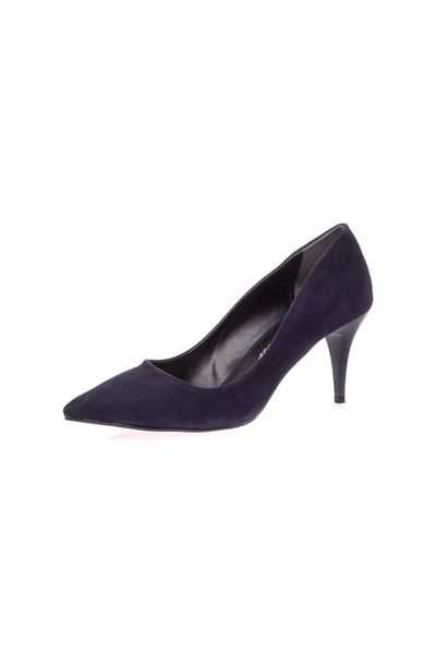 lacivet suede 7 cm women stiletto dress shoes, Black