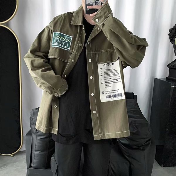 fashion brand work men's long sleeve summer korean loose bf hip hop fashion shirt student handsome coat, Black;brown
fashion brand work men's long sleeve summer korean loose bf hip hop fashion shirt student handsome coat, Black;brown