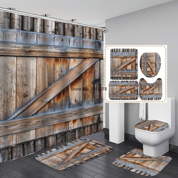 vintage wood door printed curtain waterproof shower curtains polyester washable for home decoration with hook
vintage wood door printed curtain waterproof shower curtains polyester washable for home decoration with hook