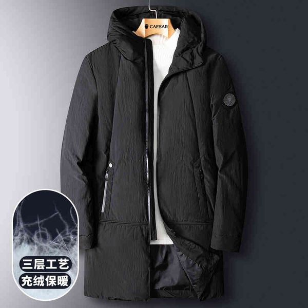 2021 winter new thickened leisure medium long pure color hooded men's down jacket comfortable coat men's, Black
2021 winter new thickened leisure medium long pure color hooded men's down jacket comfortable coat men's, Black