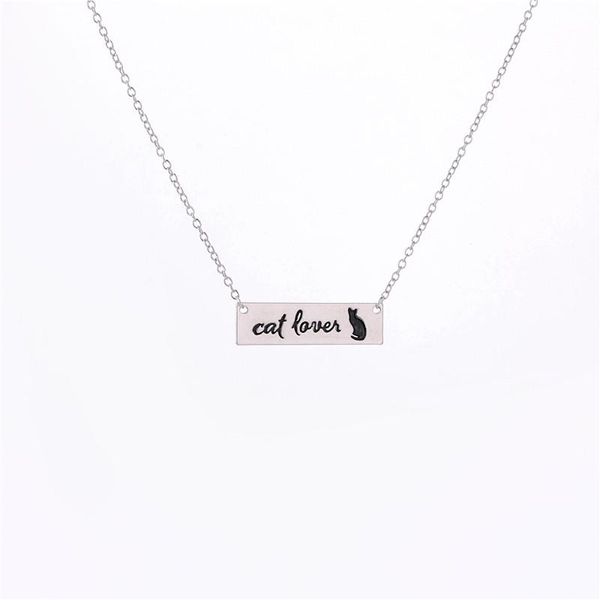 pendant necklaces 2021 fashion "cat lover" necklace cute cat bar animal jewelry for pets lovers, Silver
pendant necklaces 2021 fashion "cat lover" necklace cute cat bar animal jewelry for pets lovers, Silver