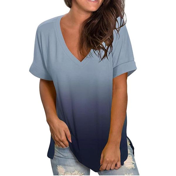 women's t-shirt v-neck loose short sleeve tee women rainbow gradient crop fashion casual summer femme 2021 #t2g, White
women's t-shirt v-neck loose short sleeve tee women rainbow gradient crop fashion casual summer femme 2021 #t2g, White