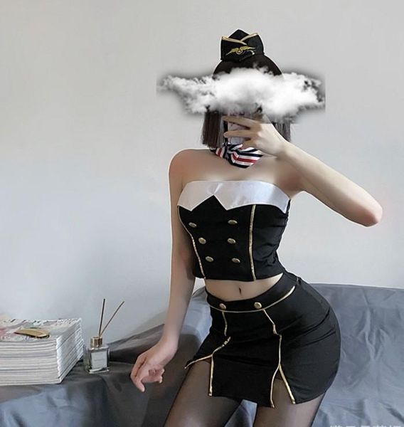 women's tracksuits wholesale 3set/lots female uniform stewardess performance cosply nightclub captain dress, Gray 
women's tracksuits wholesale 3set/lots female uniform stewardess performance cosply nightclub captain dress, Gray