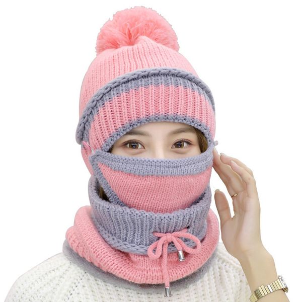 wide brim hats winter knitted hat for women warm mask collar triple suit skin care caps protection for women ball scarf shoes girl, Blue;gray
wide brim hats winter knitted hat for women warm mask collar triple suit skin care caps protection for women ball scarf shoes girl, Blue;gray