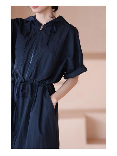 party dresses 21 summer tooling casual loose light solid color drawstring waist show thin hooded dress 0625, White;black
party dresses 21 summer tooling casual loose light solid color drawstring waist show thin hooded dress 0625, White;black