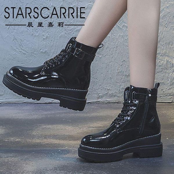 boots thick soled riding women's versatile shoes autumn and winter 2021 patent leather black slope heel zipper motorcycle
boots thick soled riding women's versatile shoes autumn and winter 2021 patent leather black slope heel zipper motorcycle