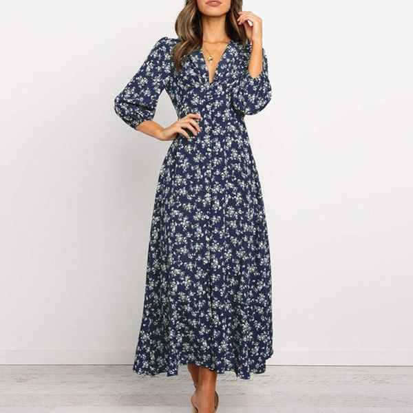 casual dresses 2 colors bohemian belt print split women's dress fashion deep v neck short sleeve lady high party maxi, Black;gray
casual dresses 2 colors bohemian belt print split women's dress fashion deep v neck short sleeve lady high party maxi, Black;gray