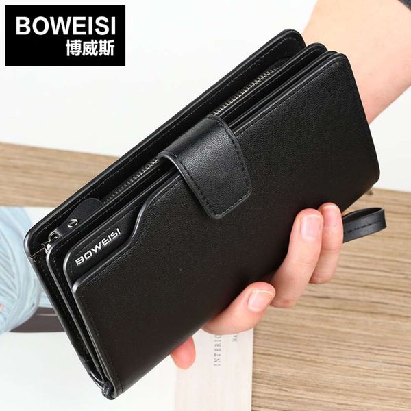 the wallet men's long leisure multifunctional men's hand business wallet zipper mobile phone bag, Black
the wallet men's long leisure multifunctional men's hand business wallet zipper mobile phone bag, Black