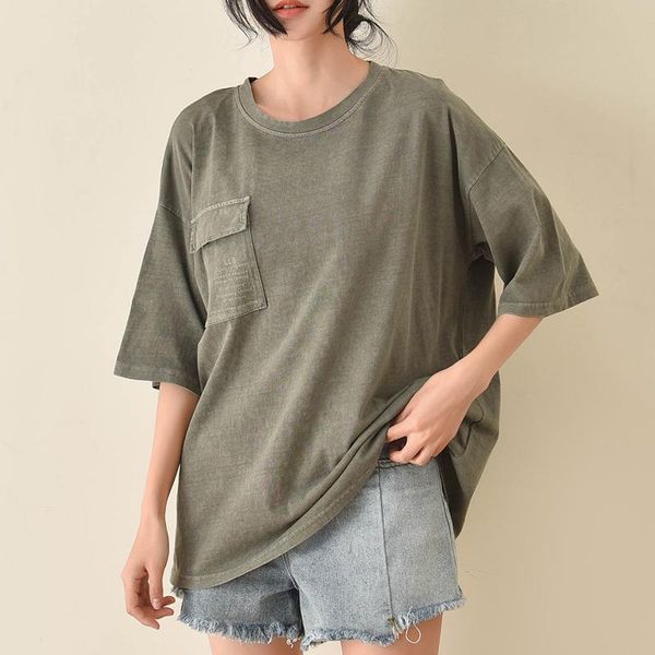 women's t-shirt women t shirt o neck cotton vintage short-sleeved female loose summer 2021 pocket thin large size fashion, White
women's t-shirt women t shirt o neck cotton vintage short-sleeved female loose summer 2021 pocket thin large size fashion, White