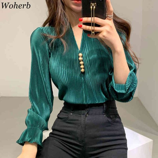 spring summer v-neck blouse korean womens and blouses elegant office lady shirt striped button patch blusas 210417, White
spring summer v-neck blouse korean womens and blouses elegant office lady shirt striped button patch blusas 210417, White