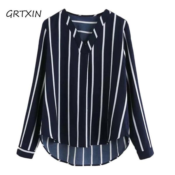 women's blouses & shirts women polka striped print long sleeve v-neck ladies tunique femme female blusas, White
women's blouses & shirts women polka striped print long sleeve v-neck ladies tunique femme female blusas, White