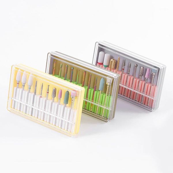 10pcs rainbow tungsten carbide/ceramic nail drill bits set in box manicure machine accessories milling cutter electric dril1, Silver
10pcs rainbow tungsten carbide/ceramic nail drill bits set in box manicure machine accessories milling cutter electric dril1, Silver