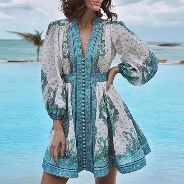 casual dresses women dot summer linen dress floral print lantern sleeve button down high waist holiday, Black;gray
casual dresses women dot summer linen dress floral print lantern sleeve button down high waist holiday, Black;gray