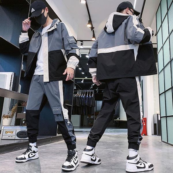 men's tracksuits mens streetwear tracksuit set 2021 spring autumn sweat suit men jacket+ harem pants hip hop male fashion joggers sets, Gray
men's tracksuits mens streetwear tracksuit set 2021 spring autumn sweat suit men jacket+ harem pants hip hop male fashion joggers sets, Gray