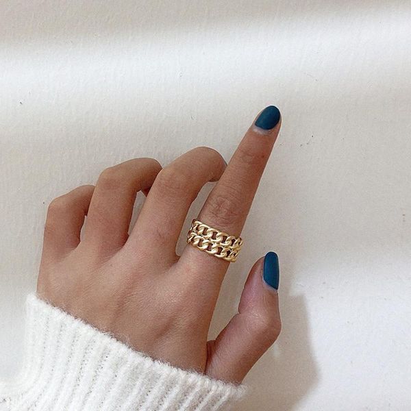 normcore matte gold silver adjustable double layer braided chain index rings for girl women's minimalist ring jewelry cluster, Golden;silver
normcore matte gold silver adjustable double layer braided chain index rings for girl women's minimalist ring jewelry cluster, Golden;silver