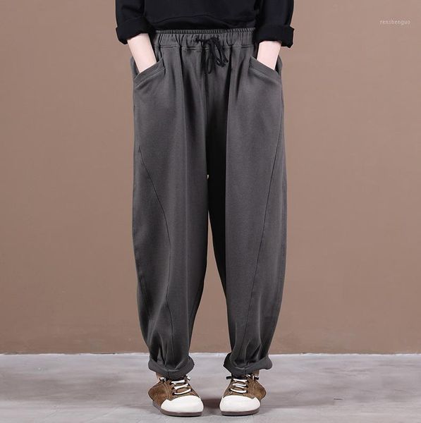 pants spring autumn retro women large size trousers elastic waist drawstring pocket loose vintage women's & capris, Black;white
pants spring autumn retro women large size trousers elastic waist drawstring pocket loose vintage women's & capris, Black;white