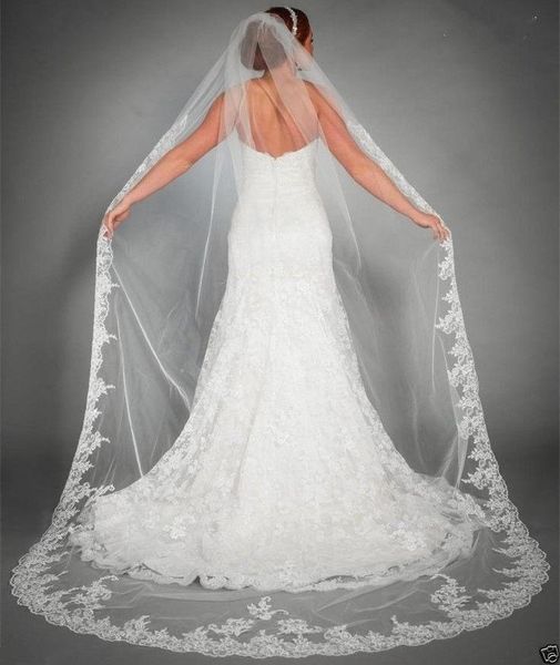bridal veils graceful 3m long lace appliques wedding veil with comb one layer cathedral 2021 for bride real pos, Black
bridal veils graceful 3m long lace appliques wedding veil with comb one layer cathedral 2021 for bride real pos, Black