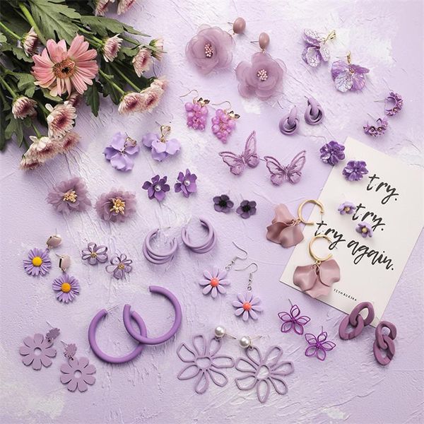 fashion simple purple heart star flower petal stud earrings trendy fresh earring elegant for women wedding jewelry, Golden;silver
fashion simple purple heart star flower petal stud earrings trendy fresh earring elegant for women wedding jewelry, Golden;silver