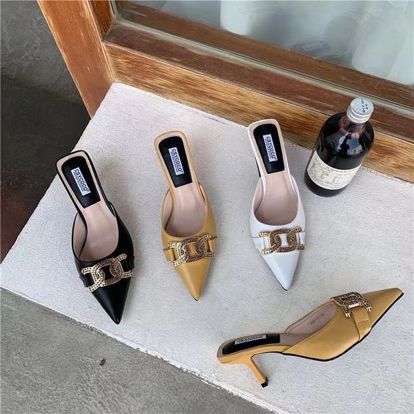 slippers pointed toe ladies slides 2021 arrivals yellow shoes female summer slip on thin high heels mules pumps tk96, Black
slippers pointed toe ladies slides 2021 arrivals yellow shoes female summer slip on thin high heels mules pumps tk96, Black