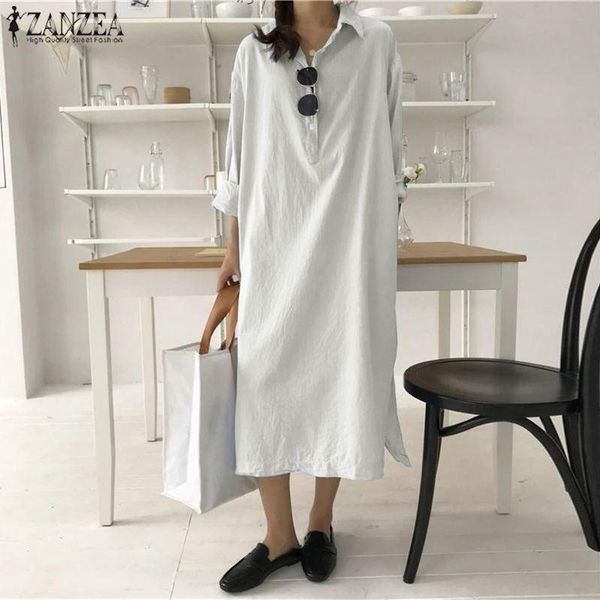 casual dresses fashion solid shirt dress women's autumn sundress zanzea 2021 long sleeve midi vestido female button lapel robe oversize, Black;gray
casual dresses fashion solid shirt dress women's autumn sundress zanzea 2021 long sleeve midi vestido female button lapel robe oversize, Black;gray