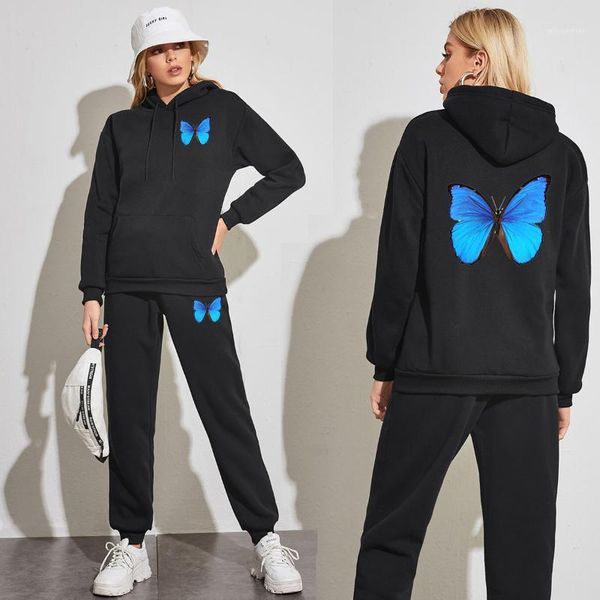 women's two piece pants women 2pcs set sportwear autumn print butterfly casual tracksuit sports sweatshirts hooded joggers sweatpants, White
women's two piece pants women 2pcs set sportwear autumn print butterfly casual tracksuit sports sweatshirts hooded joggers sweatpants, White