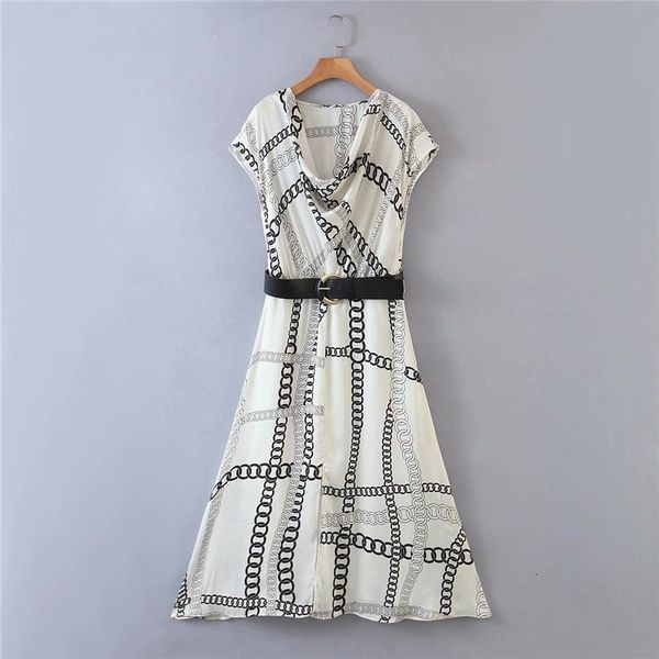 casual dresses women fashion summer chain print white long with belt chic ladies short sleeve a-line za dress vestidos fkh4, Black;gray
casual dresses women fashion summer chain print white long with belt chic ladies short sleeve a-line za dress vestidos fkh4, Black;gray