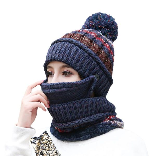 women scarf winter sets cap collar face protection girls accessory outdoor balaclava knitted hat cycling caps & masks, Black
women scarf winter sets cap collar face protection girls accessory outdoor balaclava knitted hat cycling caps & masks, Black