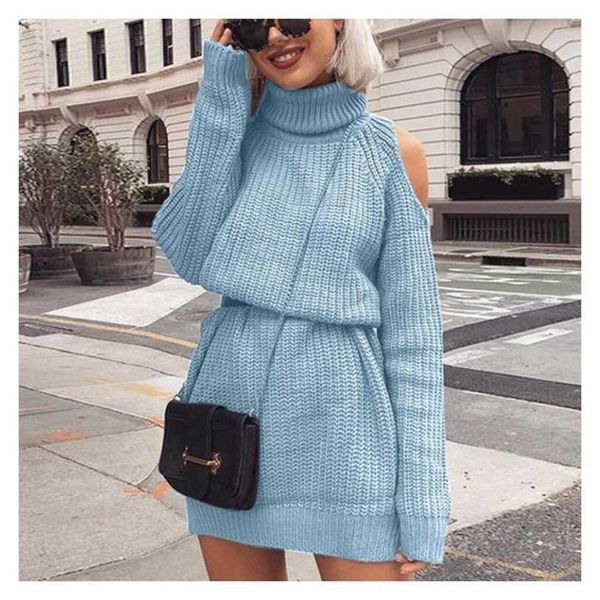 turtleneck knitwear women's dresses autumn casual fashion office lady off shoulder female winter long sleeve midi sweater dress 211122, Black;gray
turtleneck knitwear women's dresses autumn casual fashion office lady off shoulder female winter long sleeve midi sweater dress 211122, Black;gray