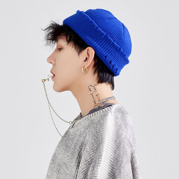 hat melon skin men's designer version beggar hole knitted women street hooligan autumn and winter baotou woolen cold tide, Blue;gray
hat melon skin men's designer version beggar hole knitted women street hooligan autumn and winter baotou woolen cold tide, Blue;gray