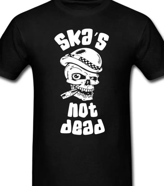 ska not dead t shirt jamaica music reggae rastafarian rebel skull tee, White;black
ska not dead t shirt jamaica music reggae rastafarian rebel skull tee, White;black
