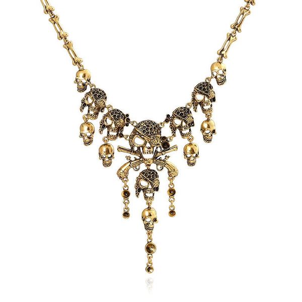 chokers party favors gothic necklace with skull crossbone & tassel, halloween collar bib for women men, jewelry uk40f, Golden;silver
chokers party favors gothic necklace with skull crossbone & tassel, halloween collar bib for women men, jewelry uk40f, Golden;silver