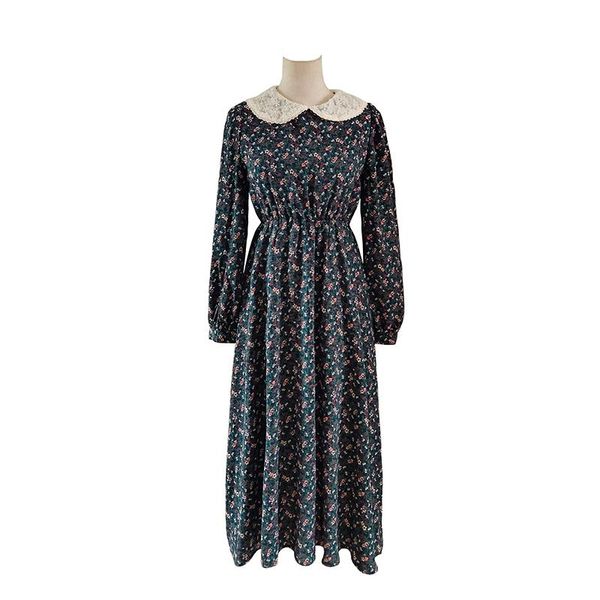 autumn and winter gentle wind small doll collar plush floral dress women's waist up mid length casual dresses, Black;gray
autumn and winter gentle wind small doll collar plush floral dress women's waist up mid length casual dresses, Black;gray